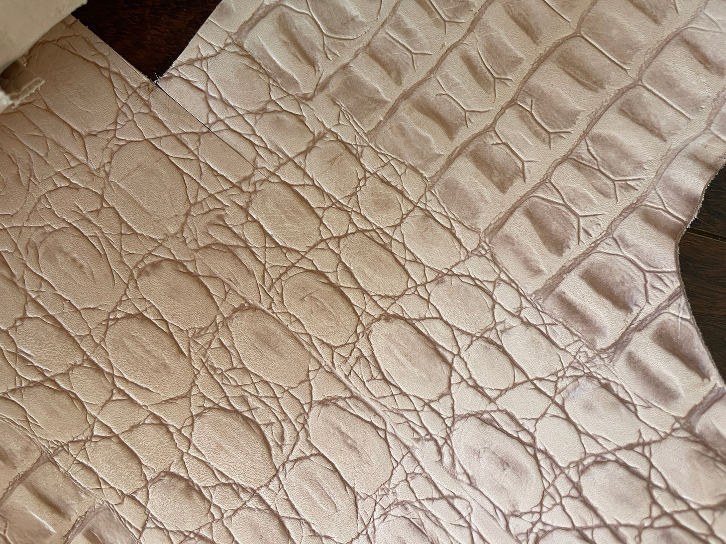 Embossed Crocodile Leather